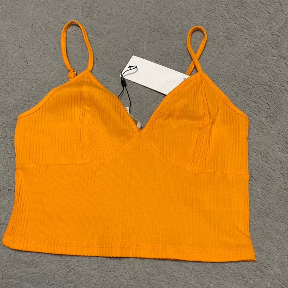 Brand new orange crop top